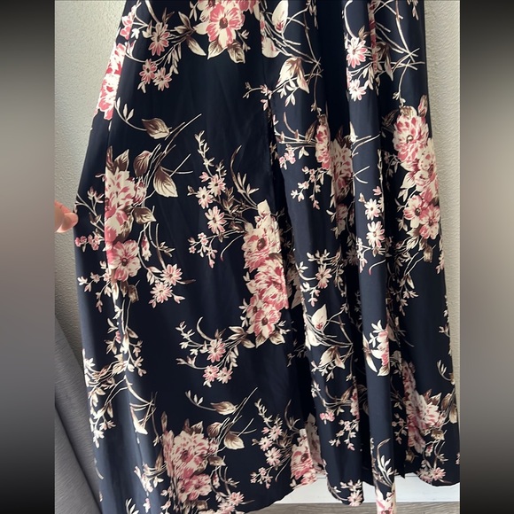 NEW Lulus Feel the Music Midnight Blue Floral Print Maxi Dress Size M - Picture 4 of 10